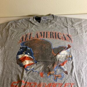 All American General Motors Licensed Product T-shirt XL Gray USA Eagle (G3)